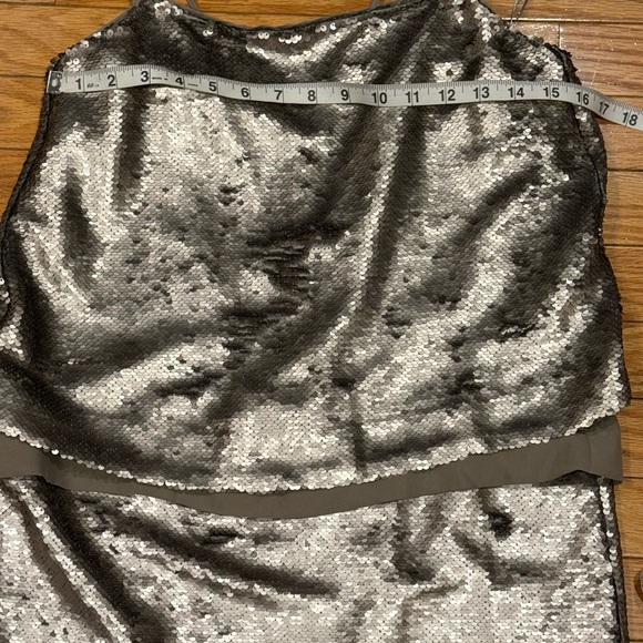 Banana Republic Shimmering Silver Mini Sequin Dress - Picture 9 of 13